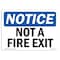 Signmission OSHA Notice Sign, Not A Fire Exit, 10in X 7in Decal, 7"W, 10" L, Landscape, Not A Fire Exit Sign OS-NS-D-710-L-15120 - alternate 1